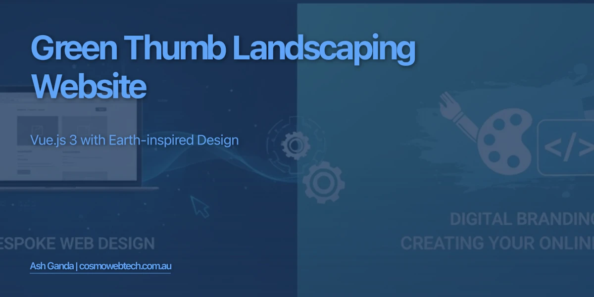 Green Thumb Landscaping Website: Vue.js 3 with Earth-Inspired Design