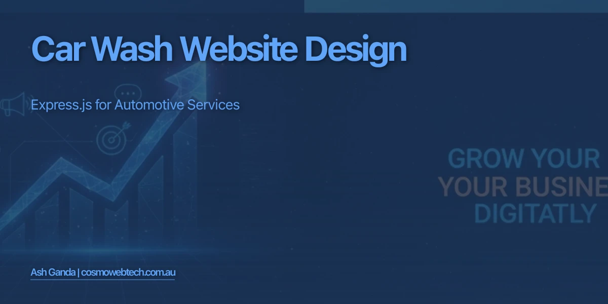 Car Wash Website Design: Express.js for Automotive Services