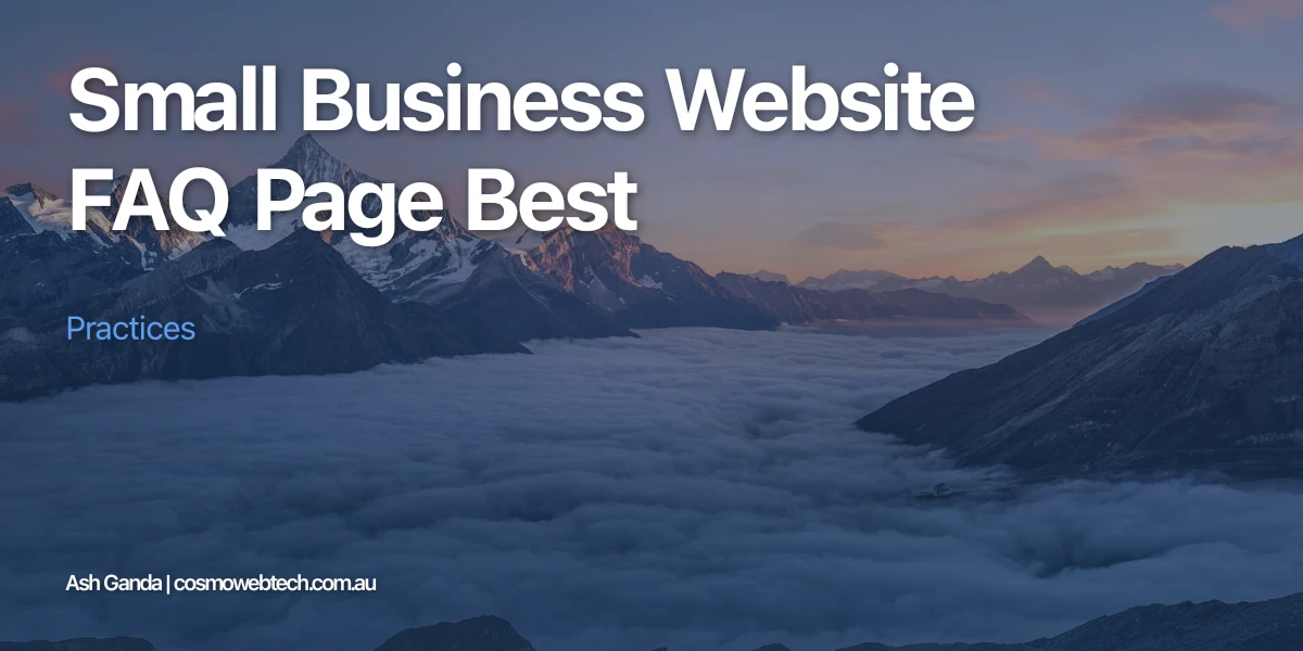 Small Business Website FAQ Page Best Practices
