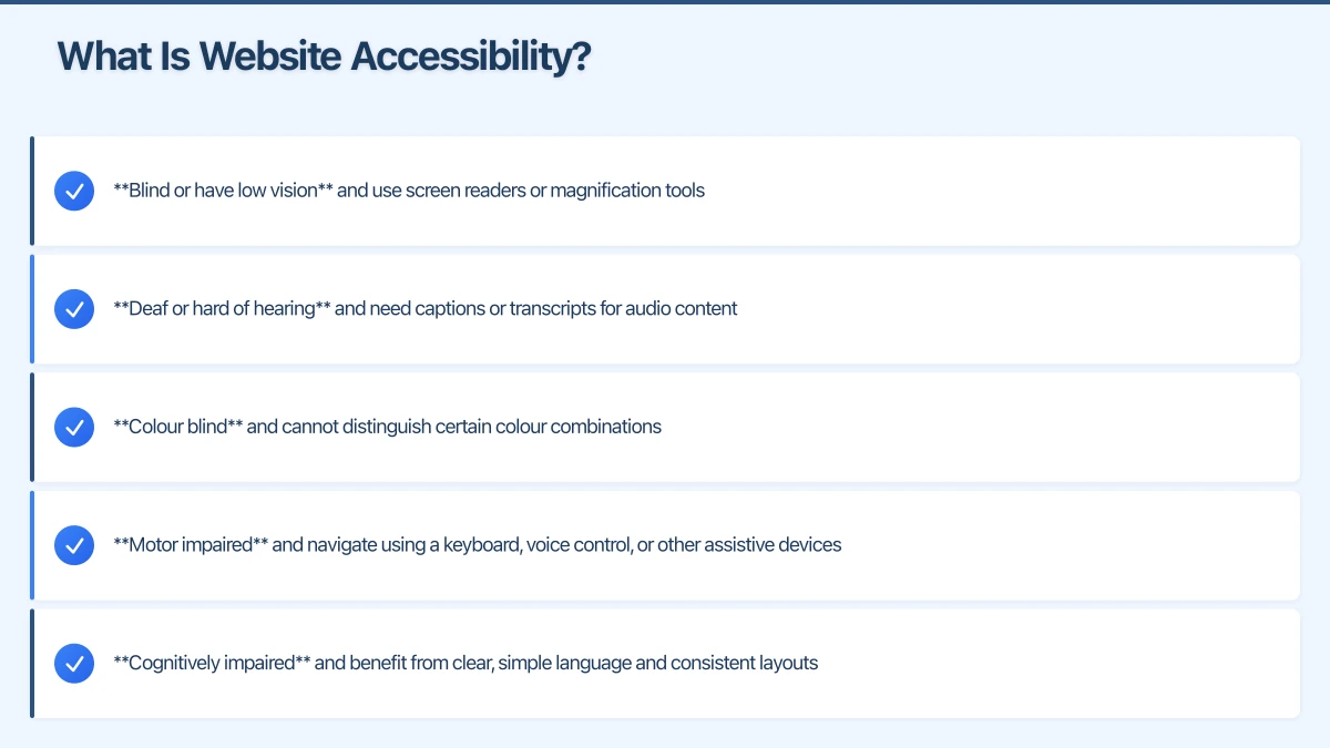 Practical Accessibility Checklist for Small Business Infographic