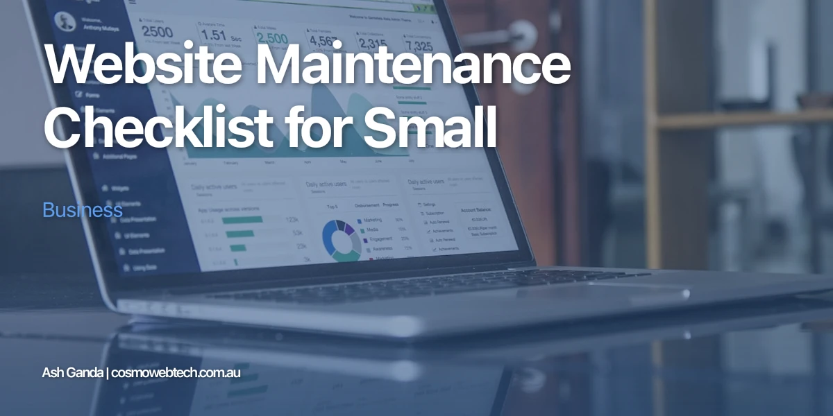 Website Maintenance Checklist for Small Business