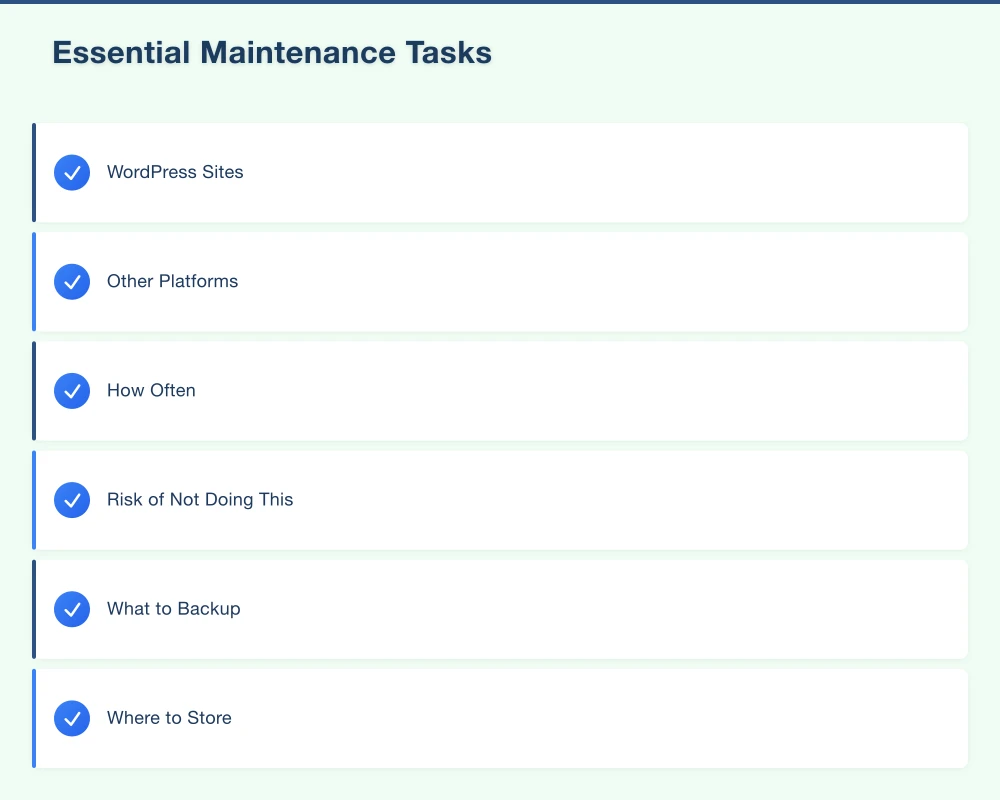 Essential Maintenance Tasks Infographic