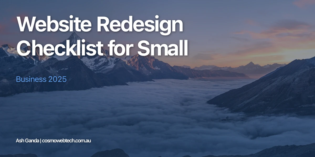 Website Redesign Checklist for Small Business 2025