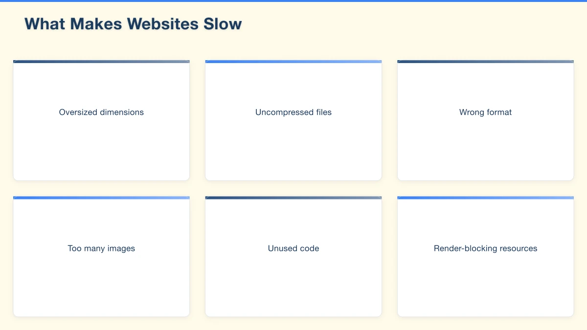 Common Causes of Slow Websites Infographic